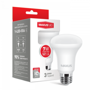 Светодиодная лампа Maxus 1-LED-556 R63 E27 7W (75W) 4100K 220V