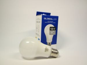 Светодиодная лампа Global 1-GBL-165, A65, 12W (100W), 3000K, E27, 220V AL