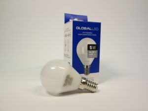 Светодиодная лампа Global 1-GBL-143, G45 F, 5W (50W), 3000K, E14, 220V AP