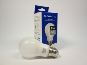 Светодиодная лампа Global 1-GBL-162, A60, 8W (60W), 4100K, E27, 220V AL