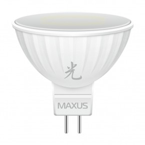 Светодиодная лампа Maxus LED-405-01 MR16 GU5.3 4W (35W) 3000K 220V