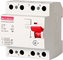 Выключатель дифференциального тока E.NEXT e.rccb.stand.4.25.30 4p, 25A, 30мА