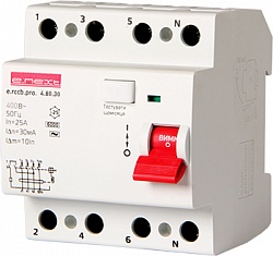 Выключатель дифференциального тока E.NEXT e.rccb.pro.4.80.30 4p, 80A, 30мА