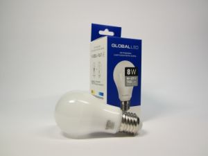 Светодиодная лампа Global 1-GBL-161, A60, 8W (60W), 3000K, E27, 220V AP