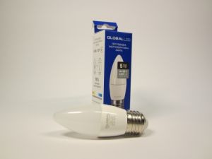 Светодиодная лампа Global 1-GBL-131, C37-F, 5W (50W), 3000K, E27, 220V AP